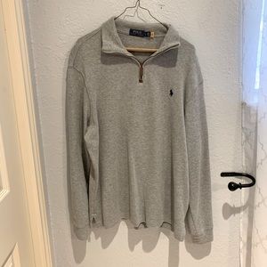 Large Grey Polo Ralph Lauren Zip Sweater